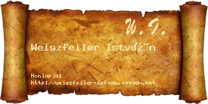 Weiszfeiler István névjegykártya